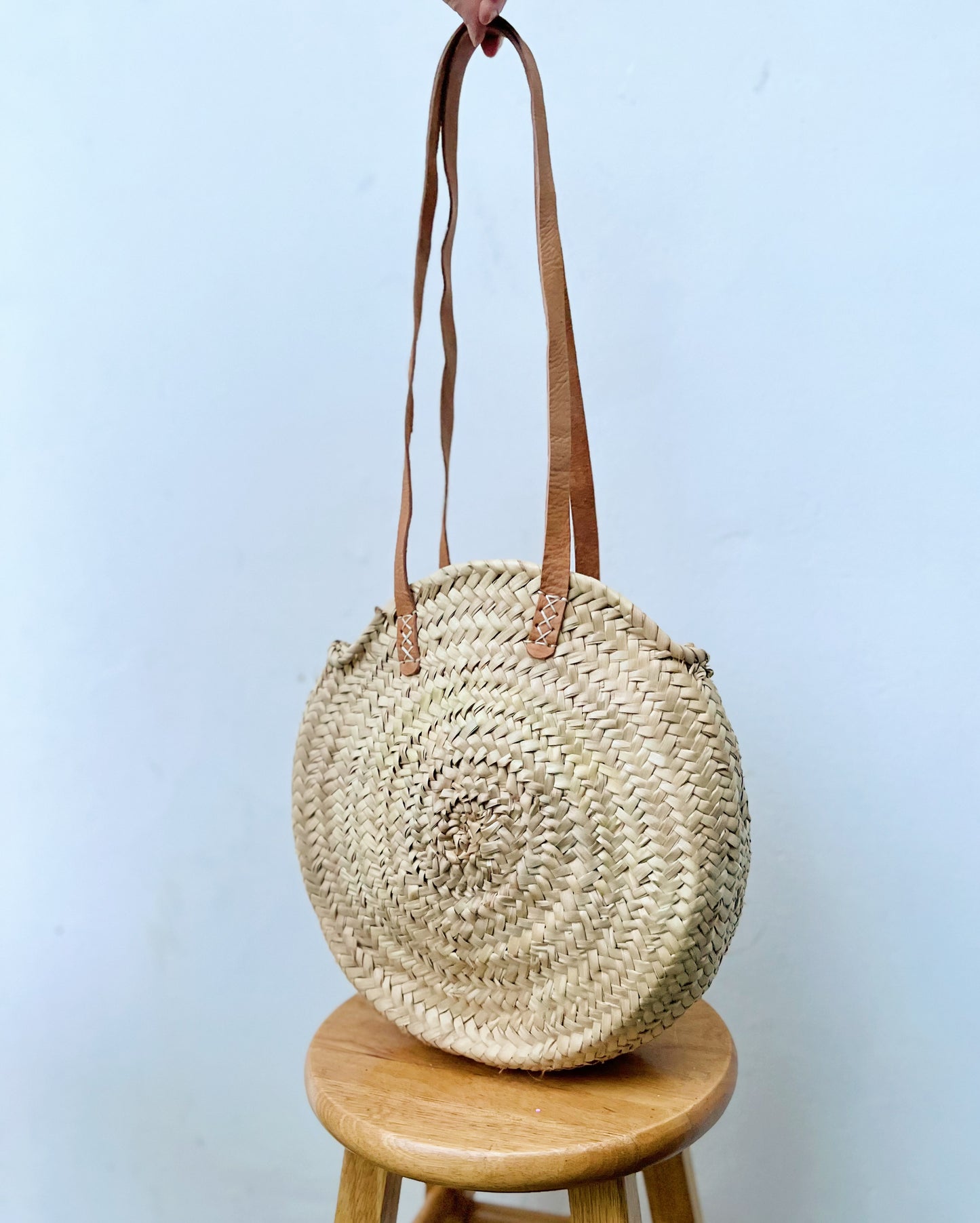 The Circle Basket Leather Handle